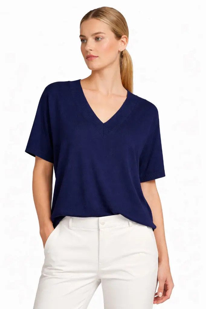 Strickpulli V-Ausschnitt blau-Front.webp