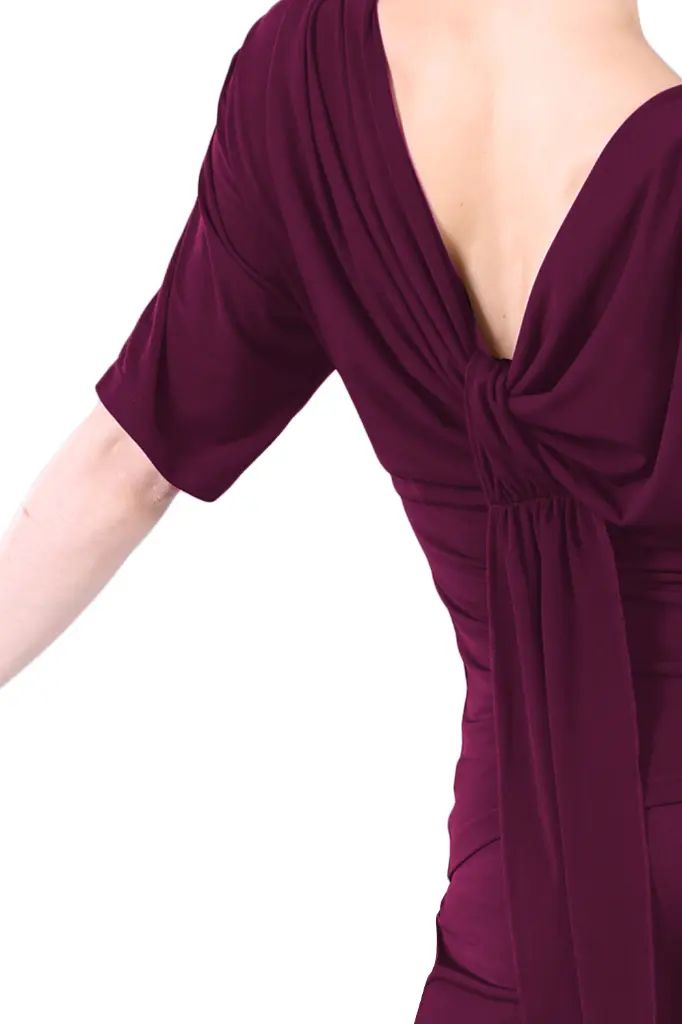 Damen Tanzshirt ANASTASIA burgund-Detail.webp