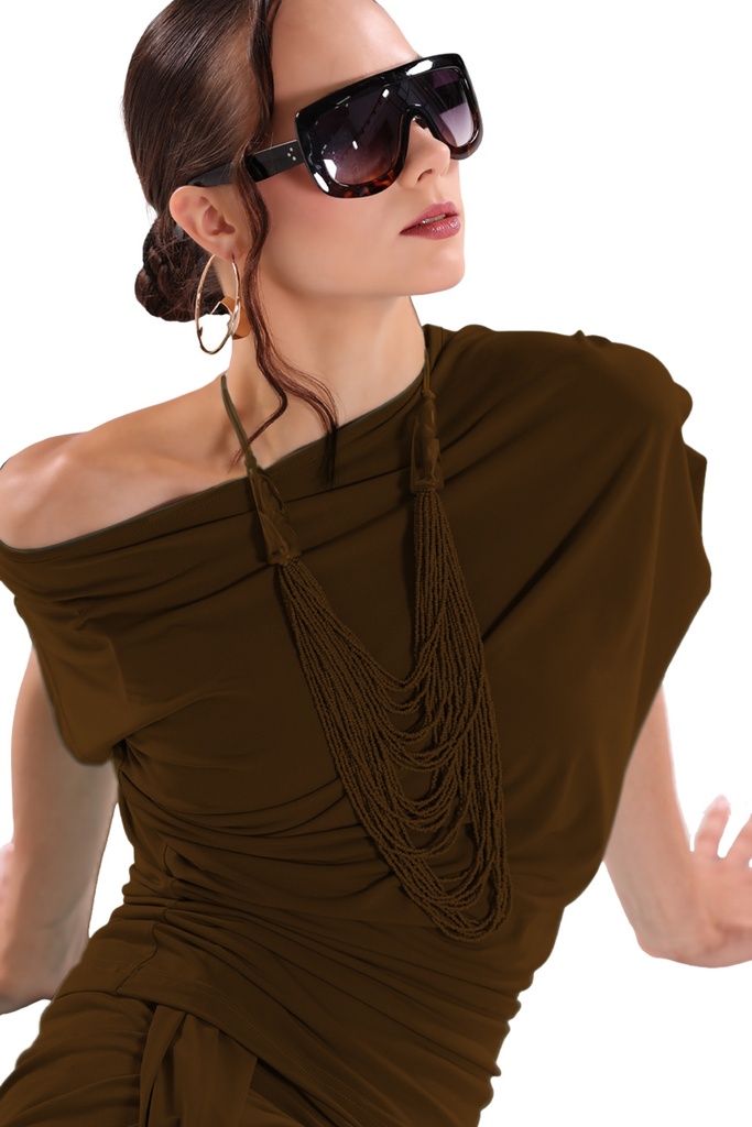 Damen Tanzshirt "SARA" tabacco