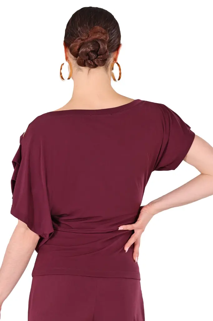 Damen Tanzshirt SARA Burgund–Hinten.webp