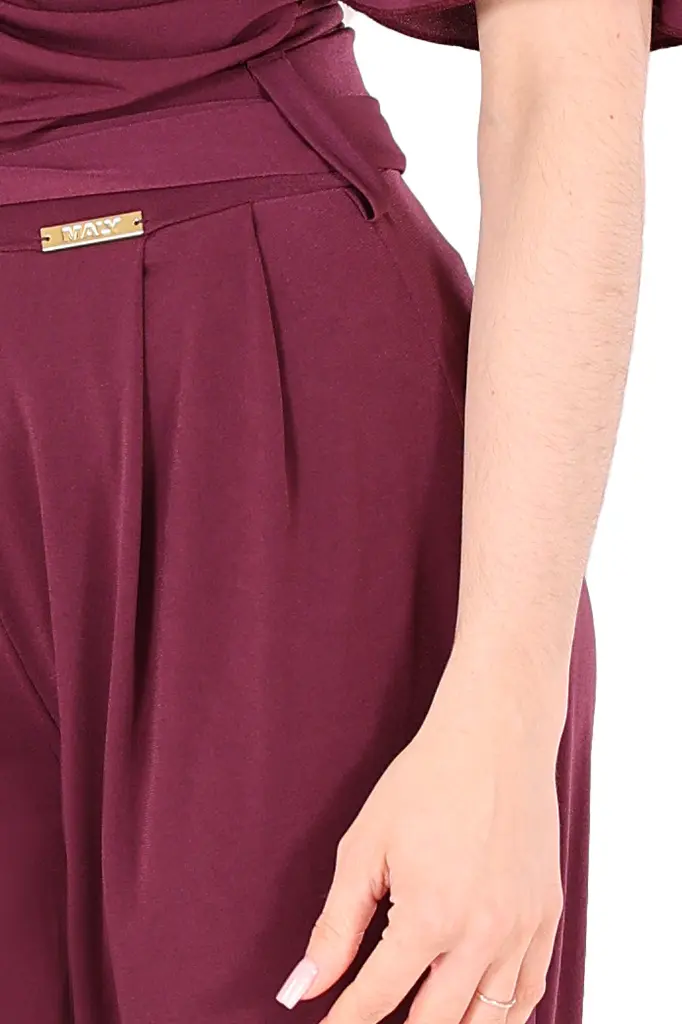Damen Tanzhose SOPHIE Burgund – Detail.webp