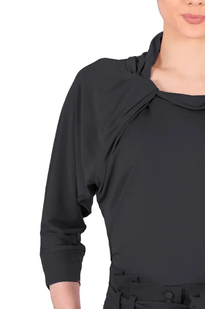 Damen Tanzshirt SANDY Schwarz – Detail.webp