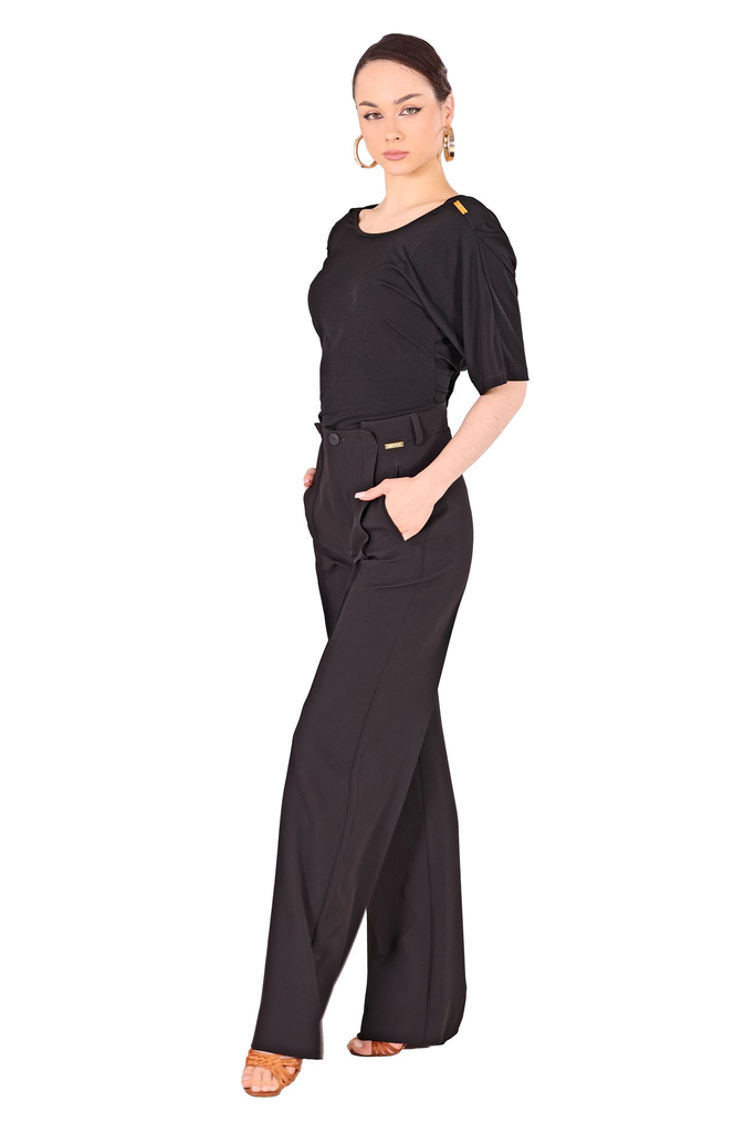 Damen Tanzhose GRACE Schwarz – Front-3.webp