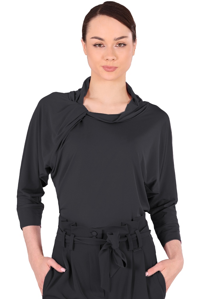 Damen Tanzshirt SANDY Schwarz – Front.jpg