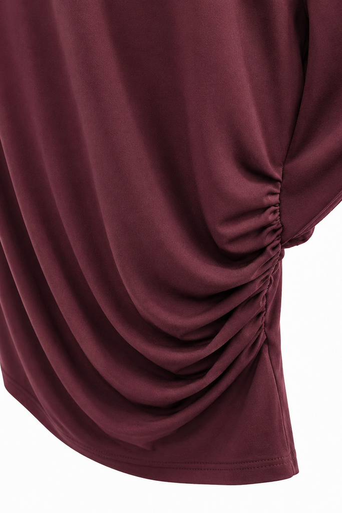 Damen Tanzshirt ANABELLA Burgund-Detail2.webp