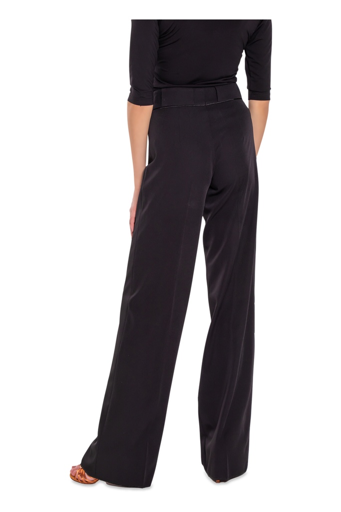 elegante Damen Tanzhose mit Gürtelschlaufen