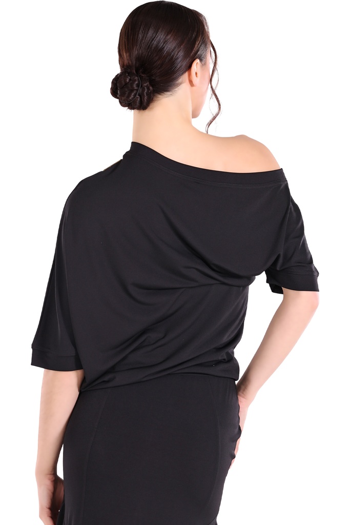 Diagonales Damen Tanzshirt "ANGELINA"