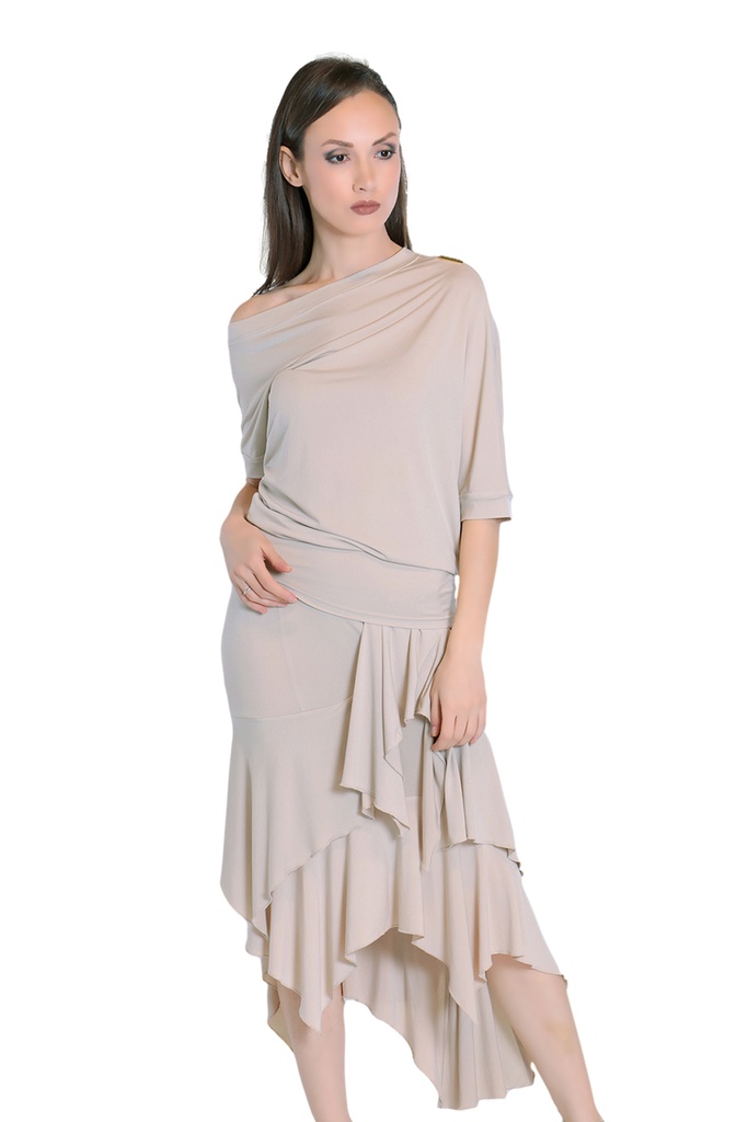 Diagonales Damen Tanzshirt "ANGELINA"