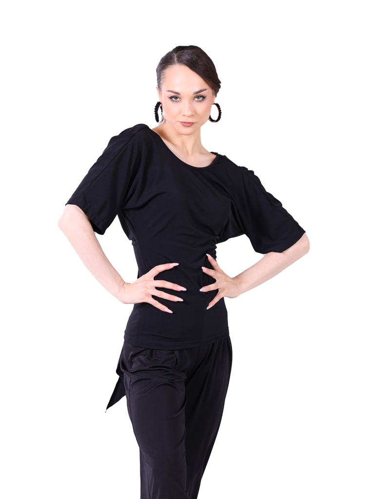 Ladies dance shirt "ANASTASIA" black