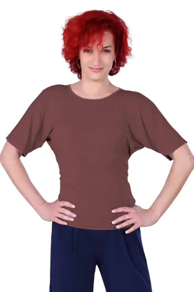 Ladies dance shirt "ANASTASIA" tabacco