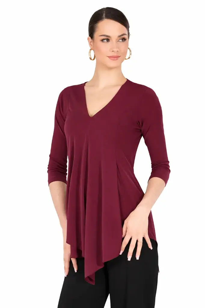 Ladies dance shirt "BRENDA" burgund