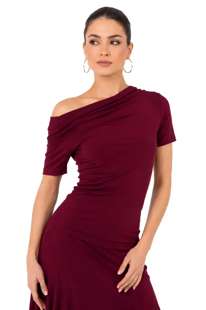 Damen Tanzshirt "KATE" burgund