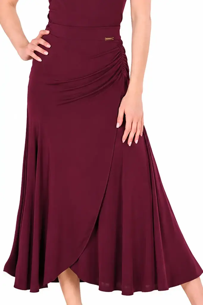 Damen Tanzrock lang "MARY" burgund