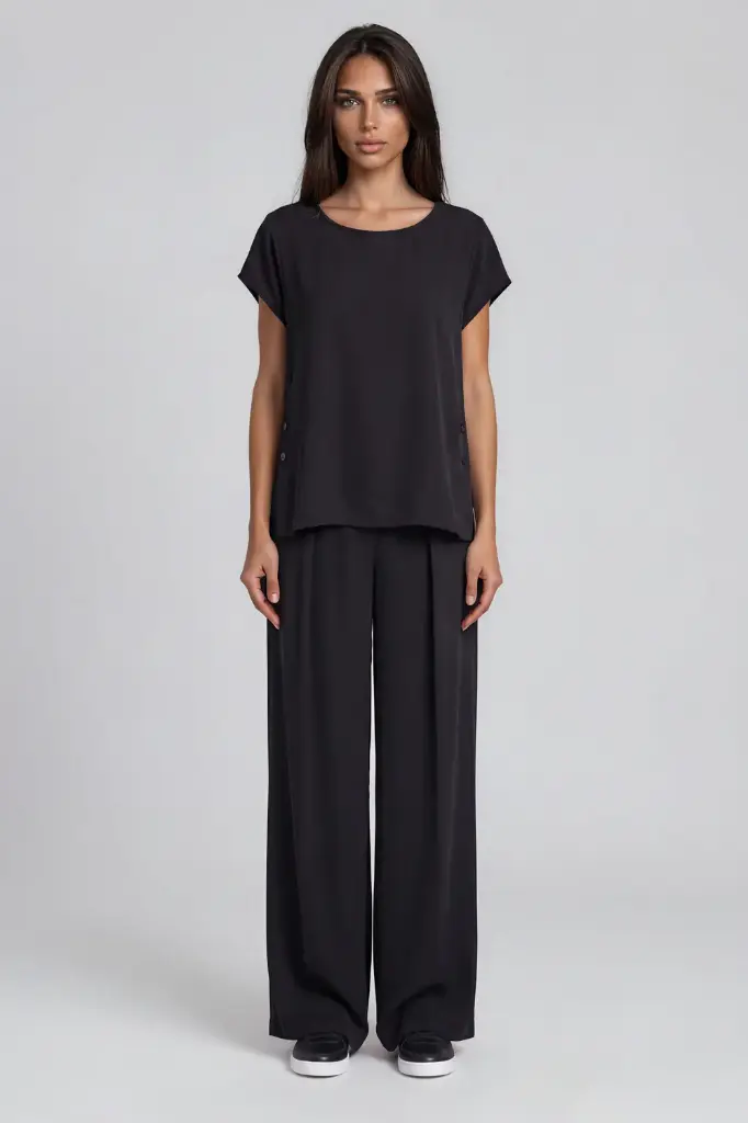 Damen Hose mit Kellerfalte