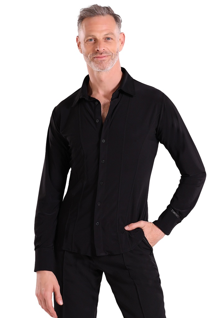 Men's dance shirt "FRANCO" black