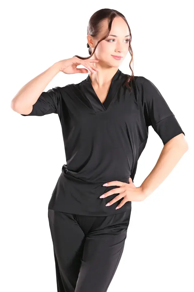 Ladies dance shirt "CARINA" black