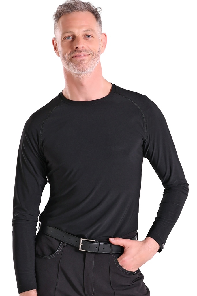 Men's long-sleeved dance shirt "SANDRO" black