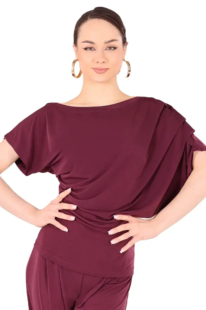 Damen Tanzshirt "SARA" burgund