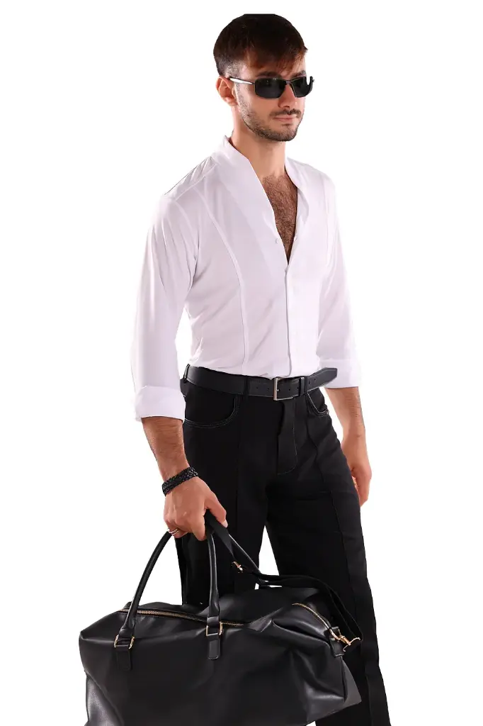 Men's dance shirt with spade collar "GIOVANNI"