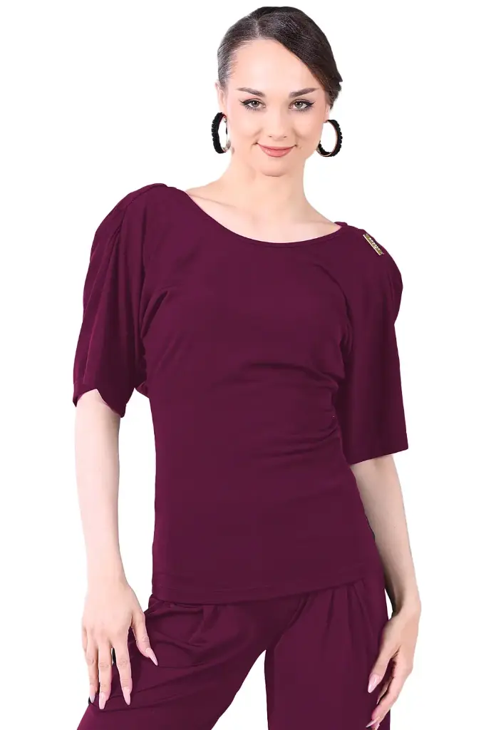 Damen Tanzshirt "ANASTASIA" burgund