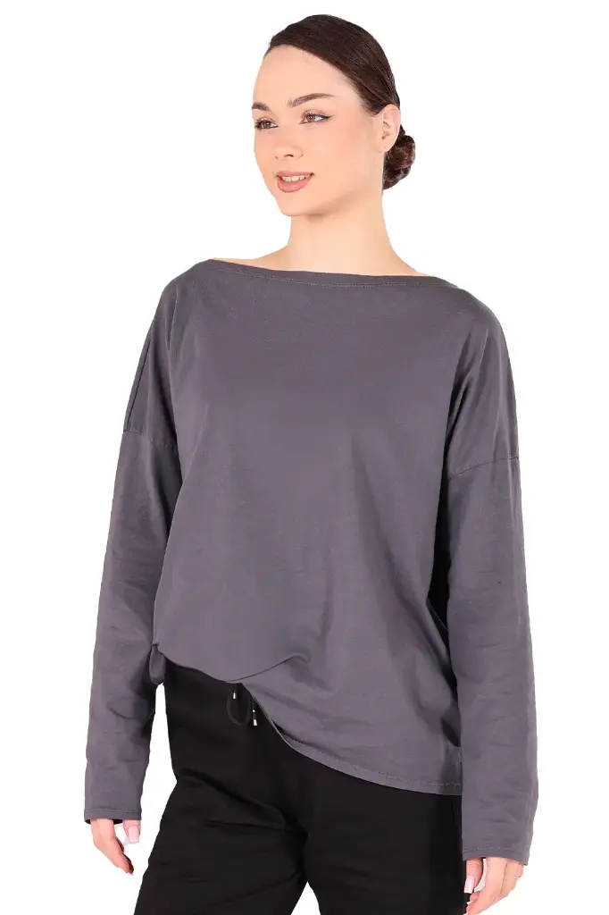 [PM261102GRA-5900] Ladies Long-Sleeve Dance Shirt