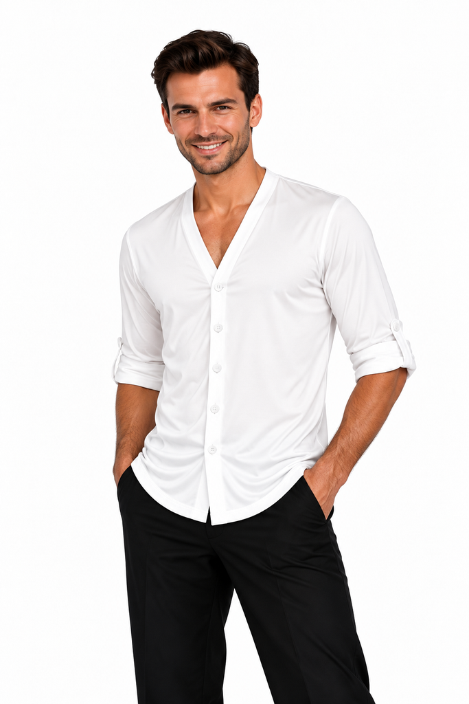 Herren Tanzhemd "RAY" off white