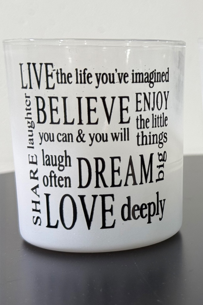 [AC24-0001-6.90] Teelichtglas „Believe You Can“