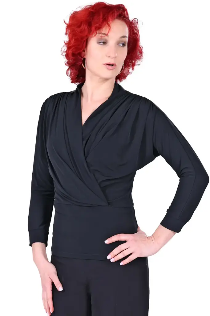 Damen Tanzshirt "VANESSA" schwarz