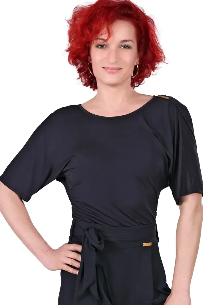 Damen Tanzshirt "ANASTASIA" schwarz